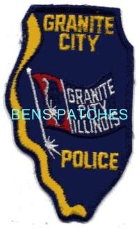 ILLINOIS,GRANITE CITY POLICE 2 STATE SHAPED_wm